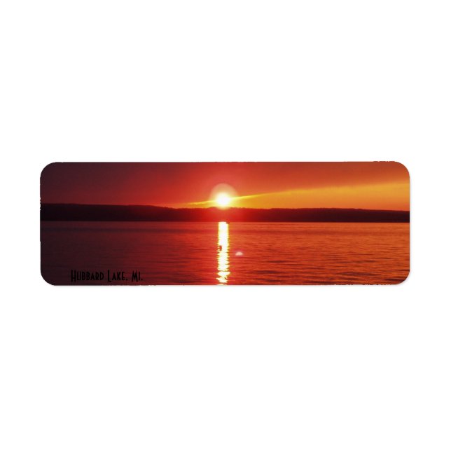 Hubbard Lake Sunset Label (Front)