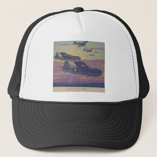 Hubbell's Grumman Fi6 Hellcat Trucker Hat (Front)
