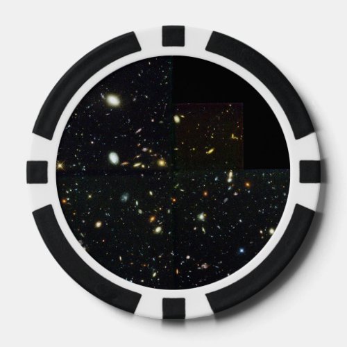 Hubble Deep Field Image at Full Resolution Poker Chips
