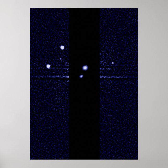 Hubble Discovers a Fifth Moon Orbiting Pluto Poster (Front)