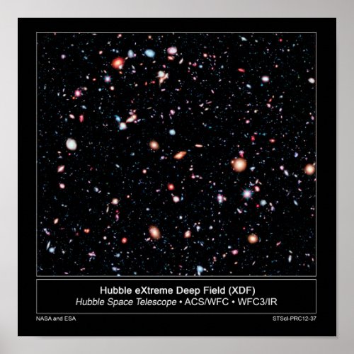 Hubble Extreme Deep Field News Release Poster