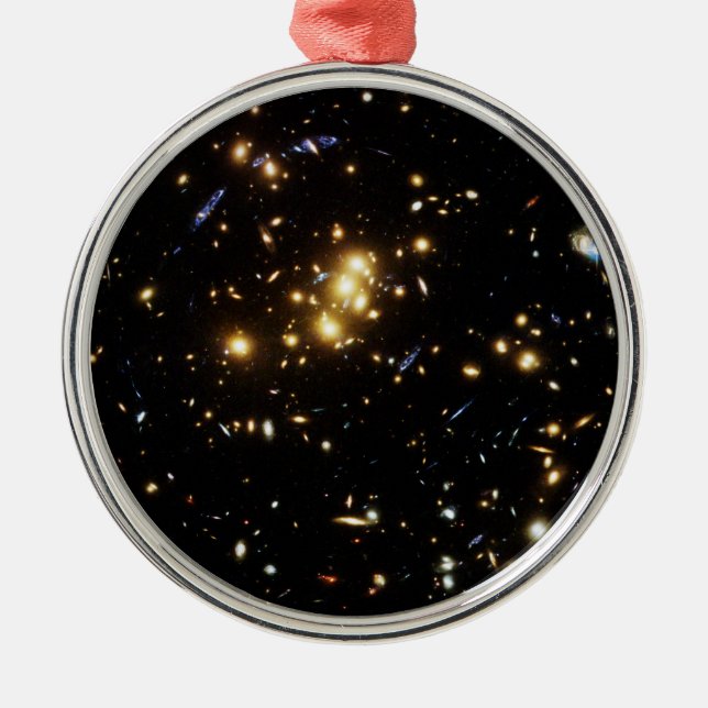 Hubble Finds Dark Matter Ring in Galaxy Cluster Metal Ornament (Front)