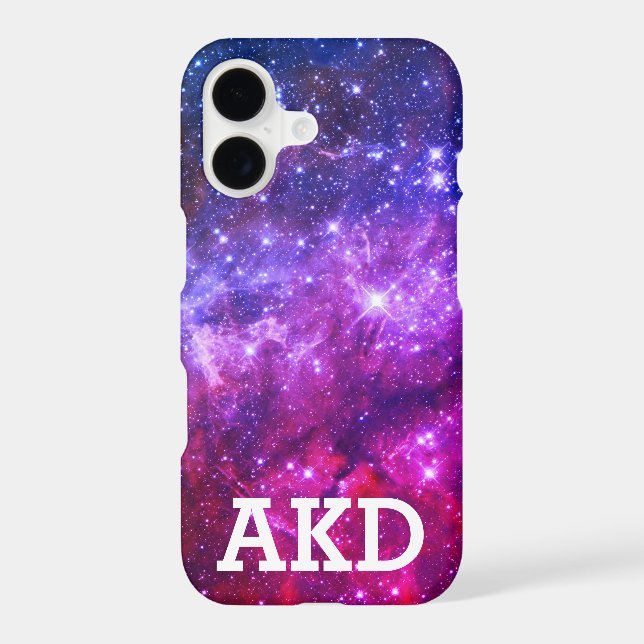 Hubble Image Space / Purps / Monogram Iphone Case (Back)
