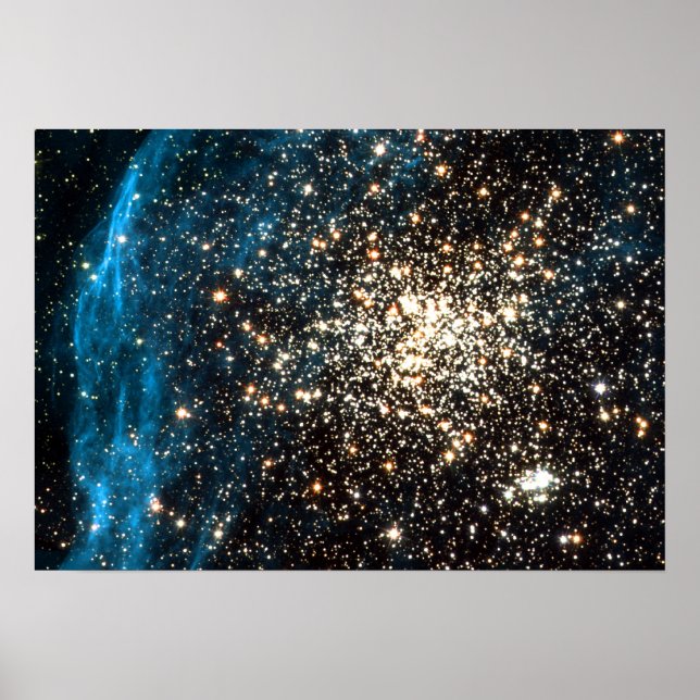 Hubble images remarkable double cluster poster (Front)