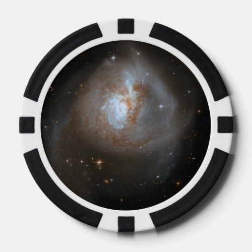 Hubble Interacting Galaxy NGC 3256 Poker Chips