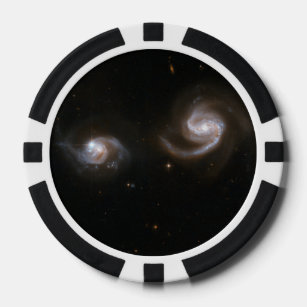Hubble Interacting Galaxy NGC 6786 Poker Chips