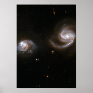 Hubble Interacting Galaxy NGC 6786 Poster