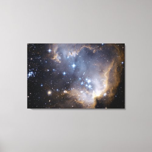 Hubble Observes Infant Stars in Nearby Galaxy Canvas Print