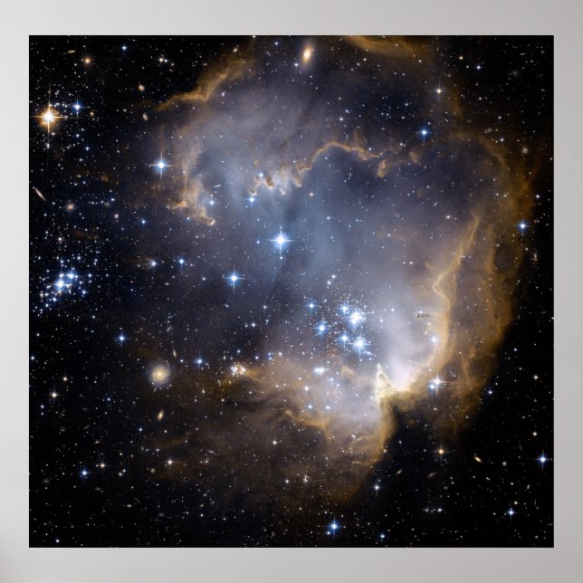 Hubble Observes Infant Stars in Nearby Galaxy Poster (Front)