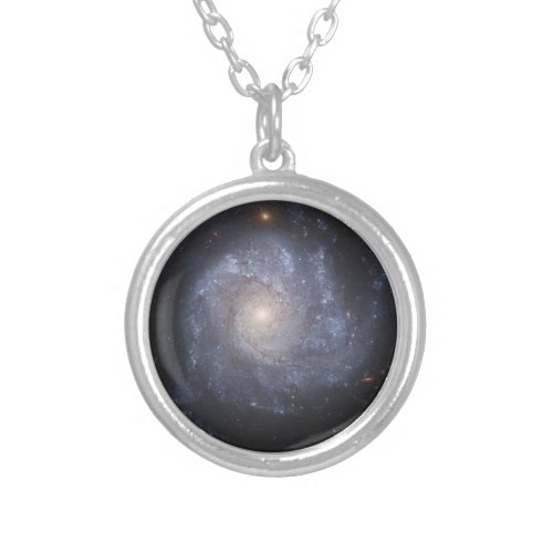 Hubble Snaps Images of a Pinwheel_Shaped Galaxy Silver Plated Necklace