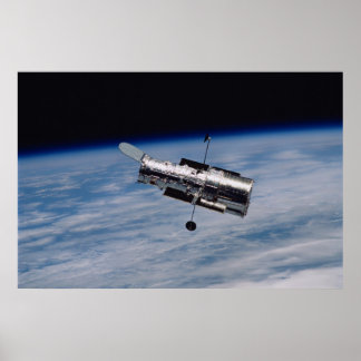 Hubble Space Telescope and Earth Poster