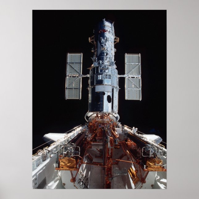 Hubble Space Telescope captured by Columbia Poster (Front)