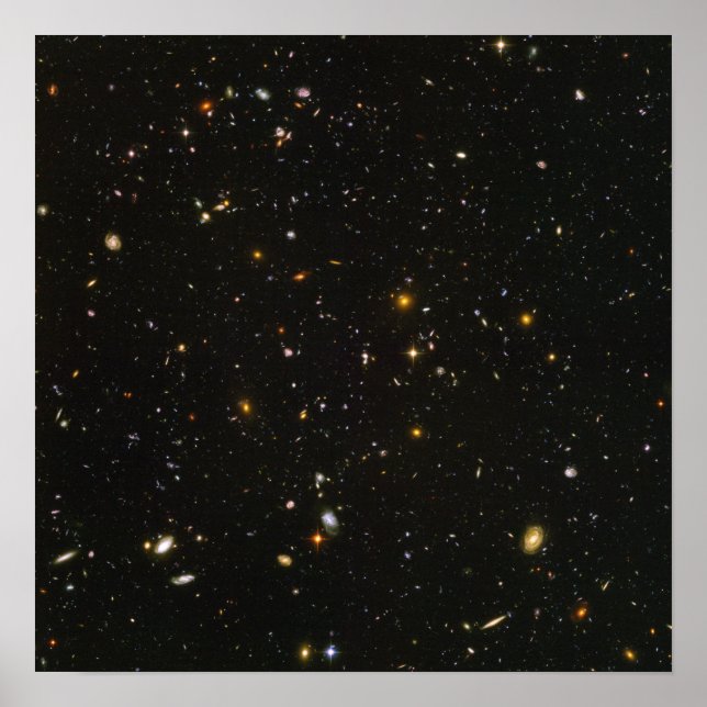 Hubble Space Telescope Field of Galaxies Poster (Front)