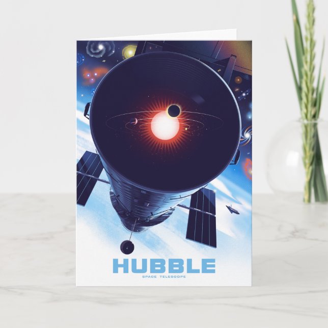 Hubble Space Telescope Poster. Card (Front)
