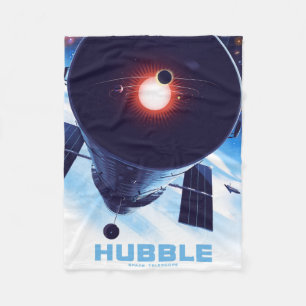 Hubble Space Telescope Poster. Fleece Blanket