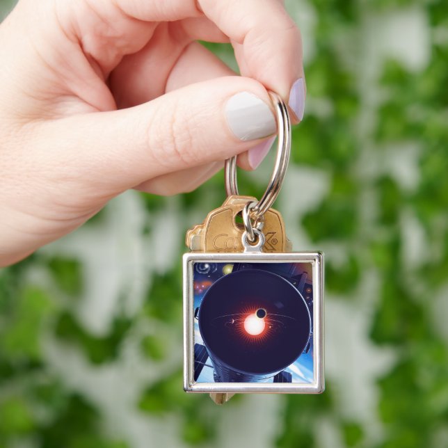 Hubble Space Telescope Poster. Keychain (Hand)