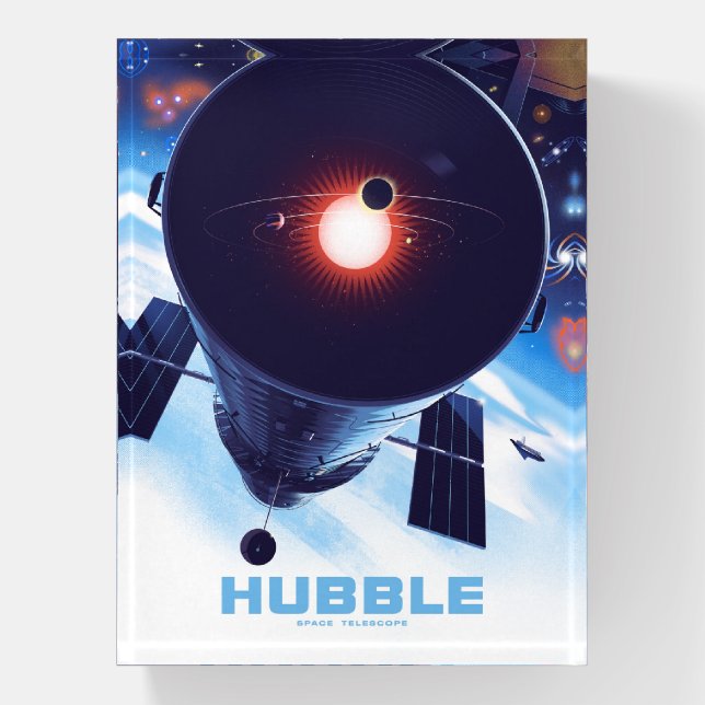 Hubble Space Telescope Poster. Paperweight (Vertical)