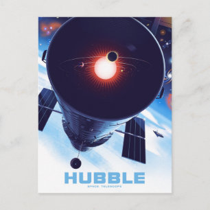 Hubble Space Telescope Poster. Postcard