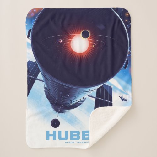 Hubble Space Telescope Poster Sherpa Blanket