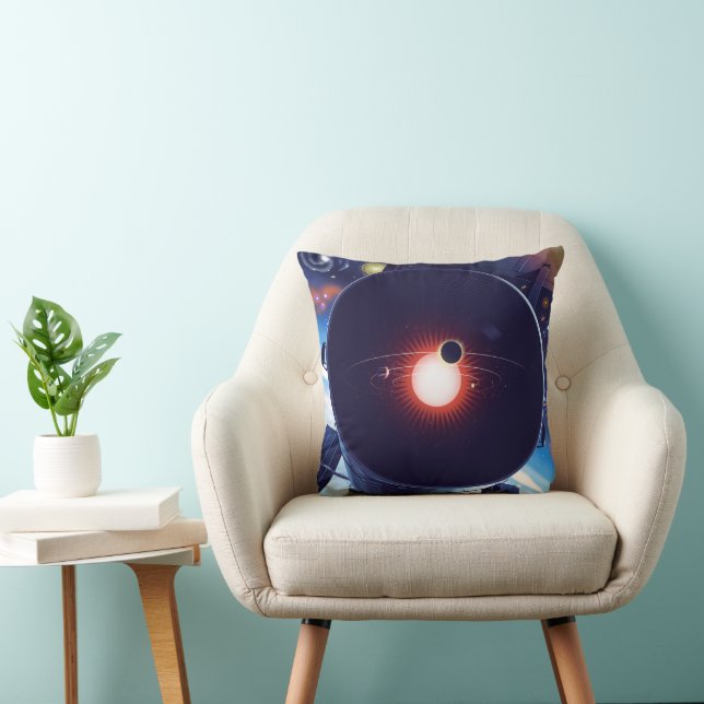 Hubble Space Telescope Poster. Throw Pillow (Chair)