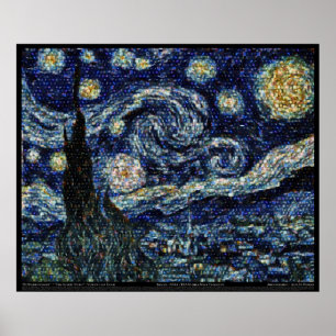 Hubble Starry Night (29.3"x24") Poster