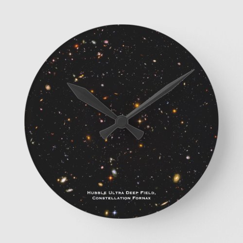 Hubble Telescope Ultra Deep Field Galaxies Photo Round Clock
