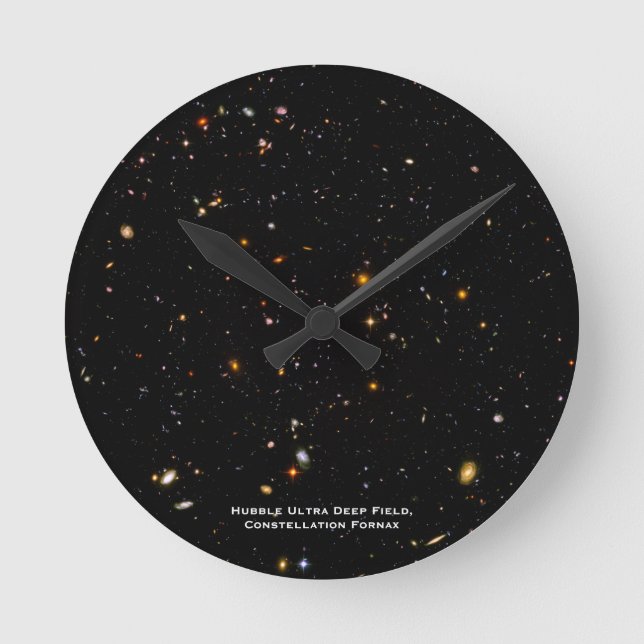 Hubble Telescope Ultra Deep Field Galaxies Photo Round Clock (Front)