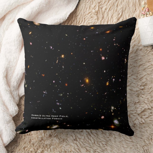 Hubble Telescope Ultra Deep Field Galaxies Photo Throw Pillow (Blanket)