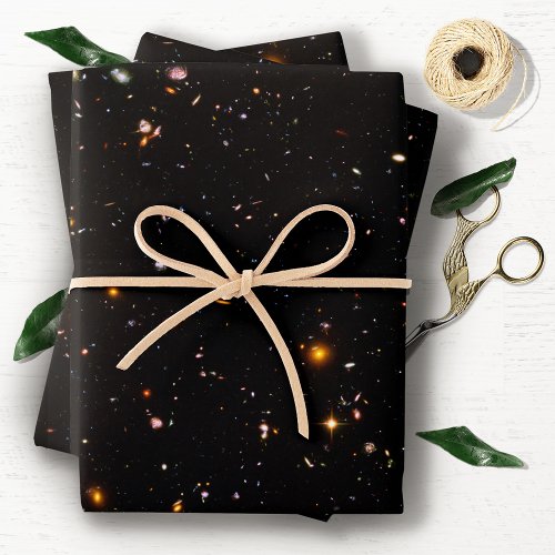 Hubble Telescope Ultra Deep Field Galaxies Photo Wrapping Paper Sheets