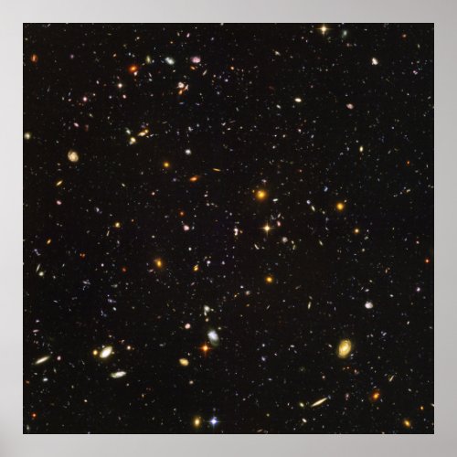 Hubble Ultra Deep Field View of 10000 Galaxies Poster