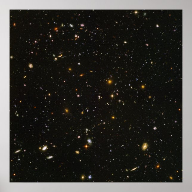 Hubble's Ultra Deep Field Image Poster (Front)