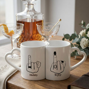 Hubbly and Wife New Couple Gifts Newlyweds Gifts Coffee Mug Set