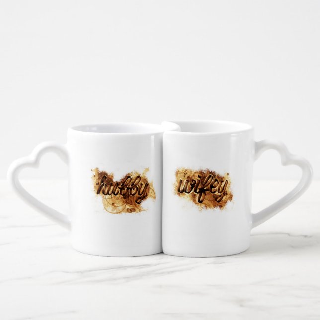 Hubby and Wife Couples  Coffee Mug Set (Front Nesting)