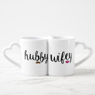 Hubby and Wifey Couple's Mug Set