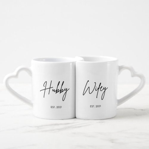 Hubby and Wifey Mug Set Custom Coffee Mugs