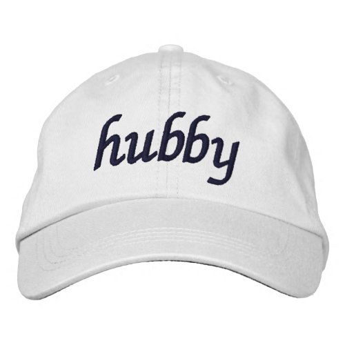 Hubby blue Novelty Embroidered Baseball Cap