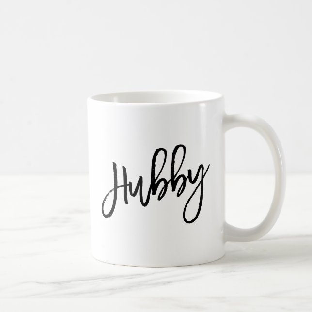 Hubby Brush Typography Mug (Right)