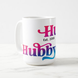 Hubby Couple Wedding Anniversary Custom Colorful Coffee Mug