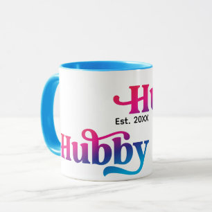 Hubby Couple Wedding Anniversary Custom Colorful Mug