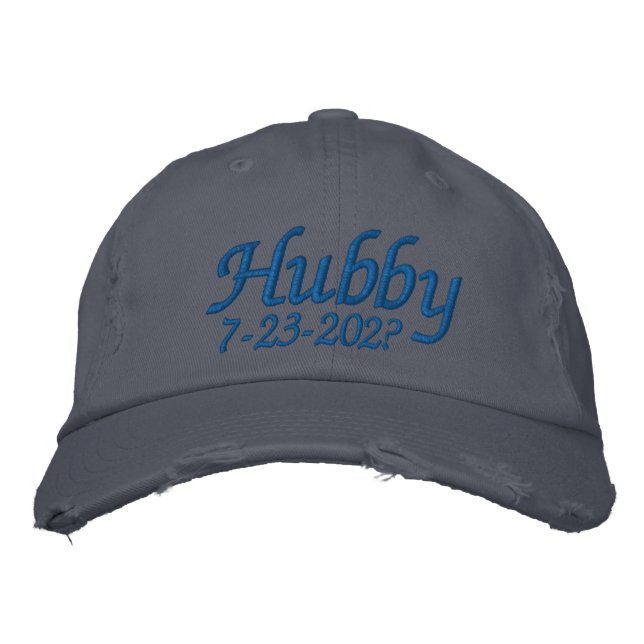 Hubby Embroidered Baseball Cap (Front)