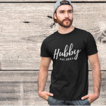 Hubby Est 2023 - groomsmen T-Shirt<br><div class="desc">Hubby Est 2023 - groomsmen T-Shirt</div>