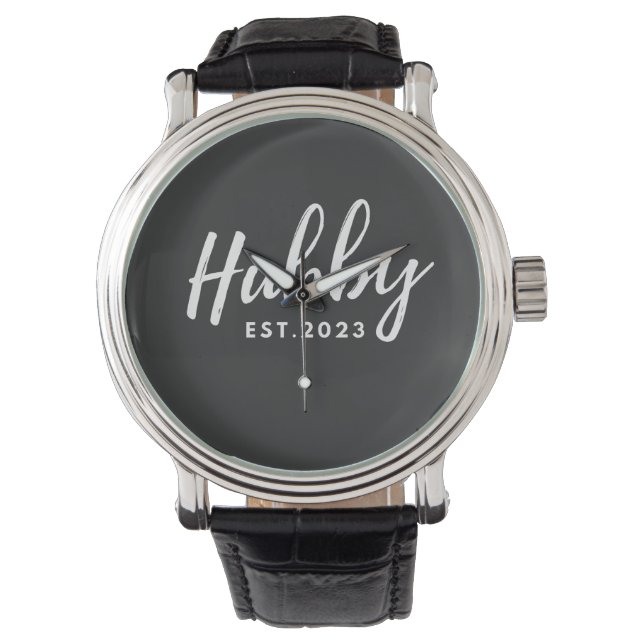 Hubby Est 2023 - groomsmen Watch (Front)