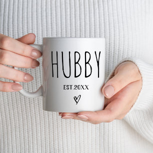 Hubby Est 2024 Announcement To Be Newlywed Wedding Coffee Mug