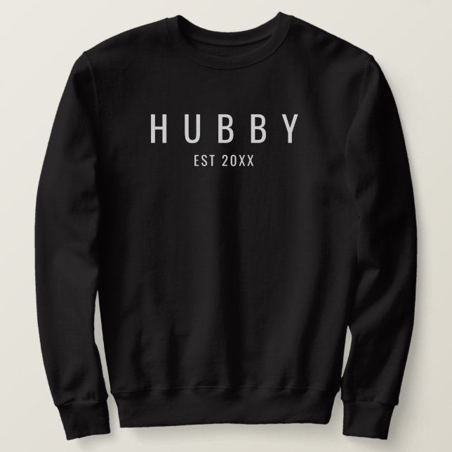 Hubby Est Fiance Wedding Engagement Gift for Bride Sweatshirt (Design Front)