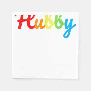 Hubby Gay Pride LGBT Wedding Gifts Honeymoon Napkins