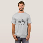Hubby honeymoon tshirt with wedding date<br><div class="desc">Hubby honeymoon tshirt with wedding date</div>