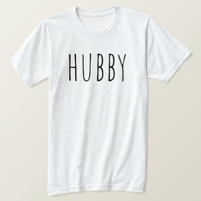 Hubby New Husband Bridal Honeymoon Wedding T-Shirt (Design Front)