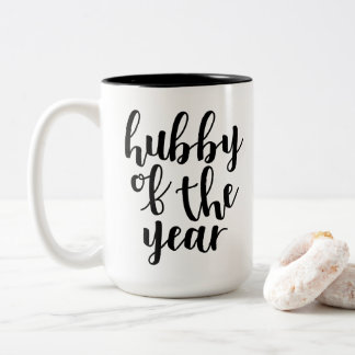 Hubby of the Year Two-Tone Coffee Mug