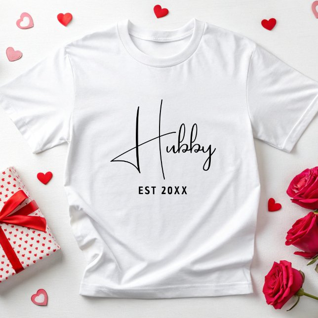 Hubby Personalized Engagement Wedding Party Outfit T-Shirt (Creator Uploaded)