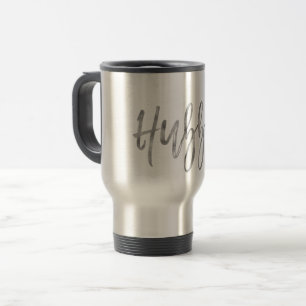 Hubby Silver Foil Wedding Day Coffee Cup Mug
